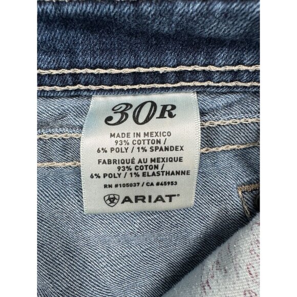 Ariat Ruby Boot Cut Jeans Thick Stitching Medium Wash Western Women's 30R FLAW - Picture 8 of 8